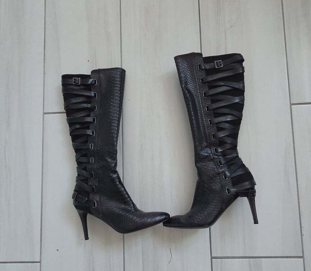 Carlos by Carlos Santana Black Stiletto Boots